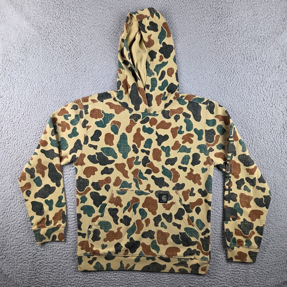 CARHARTT Duck Camo Hoodie Youth‎ XL 18-20 Hooded Sweatshirt
